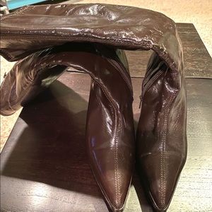 Brown Patent Boots